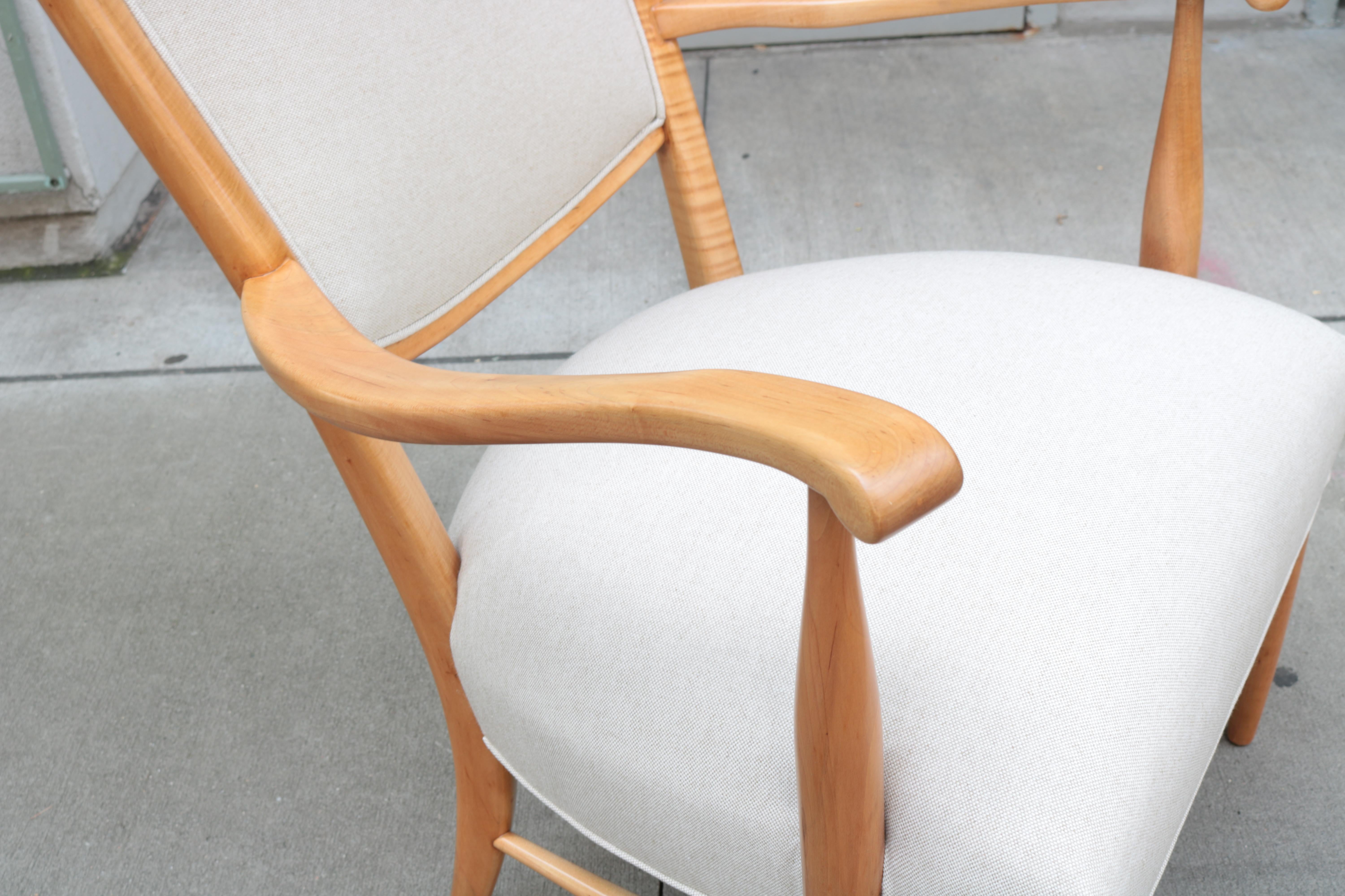 Mid-Century Modern Tall Back Midcentury Armchair For Sale