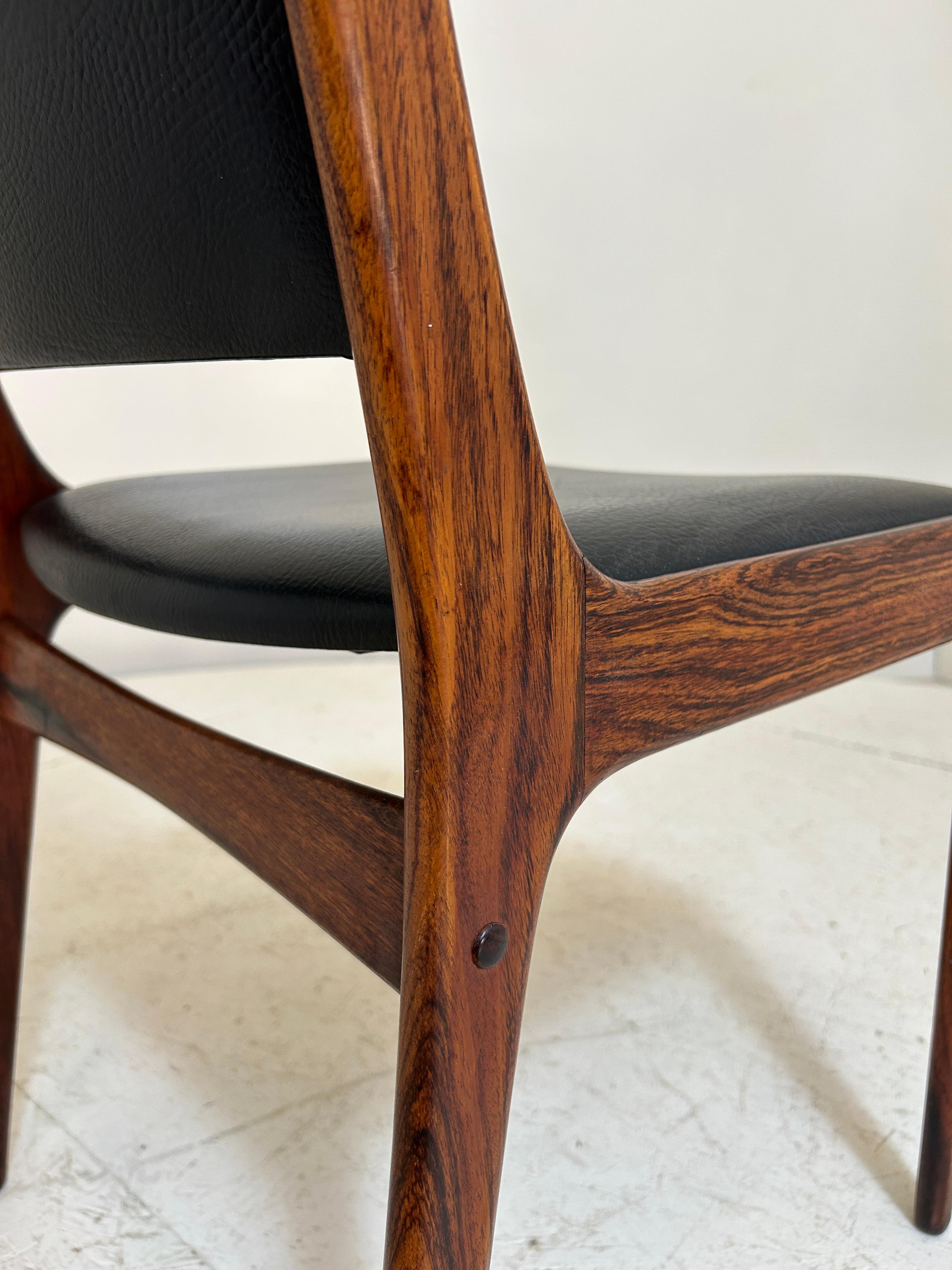 Tall Back Rosewood Danish Dining Chair For Sale 3