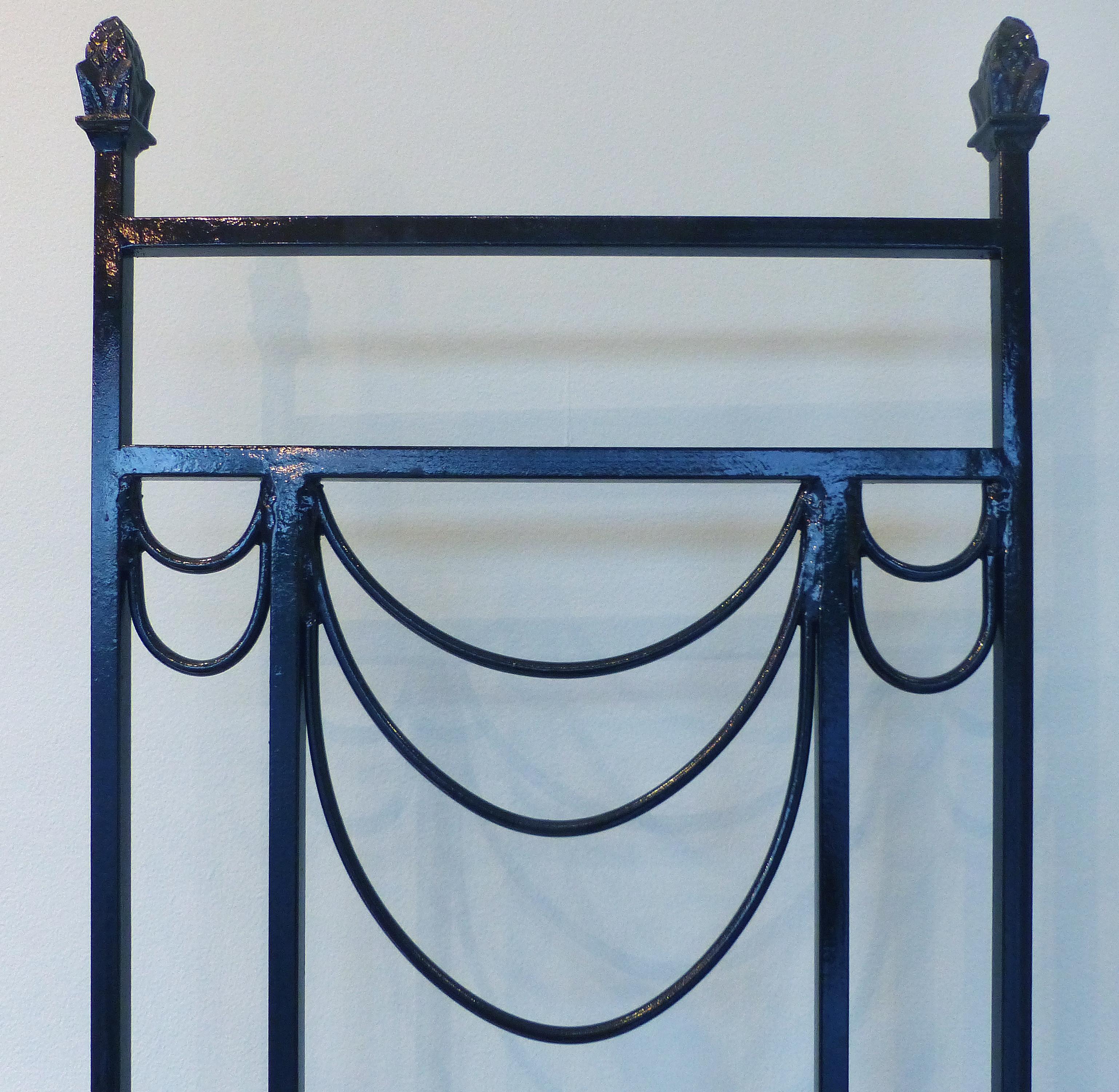 Late 20th Century Tall Back Sculptural Wrought Iron Chair in the Manner of Mackintosh