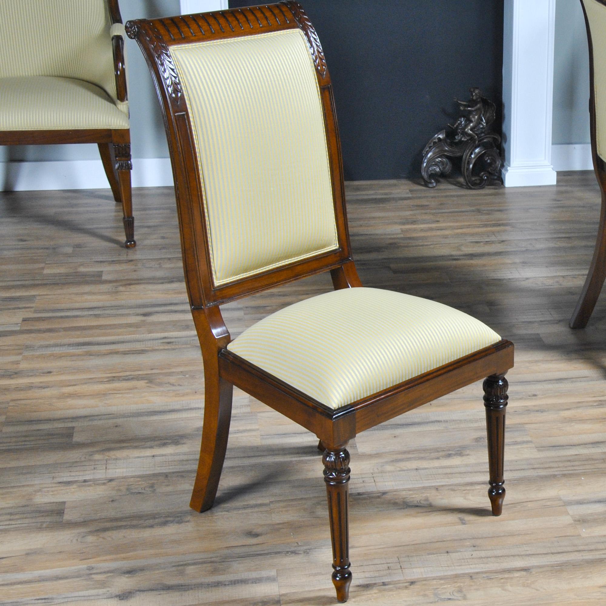 Tall Back Upholstered Chairs, Set of 10 For Sale 4