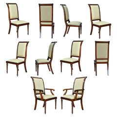 Tall Back Upholstered Chairs, Set of 10