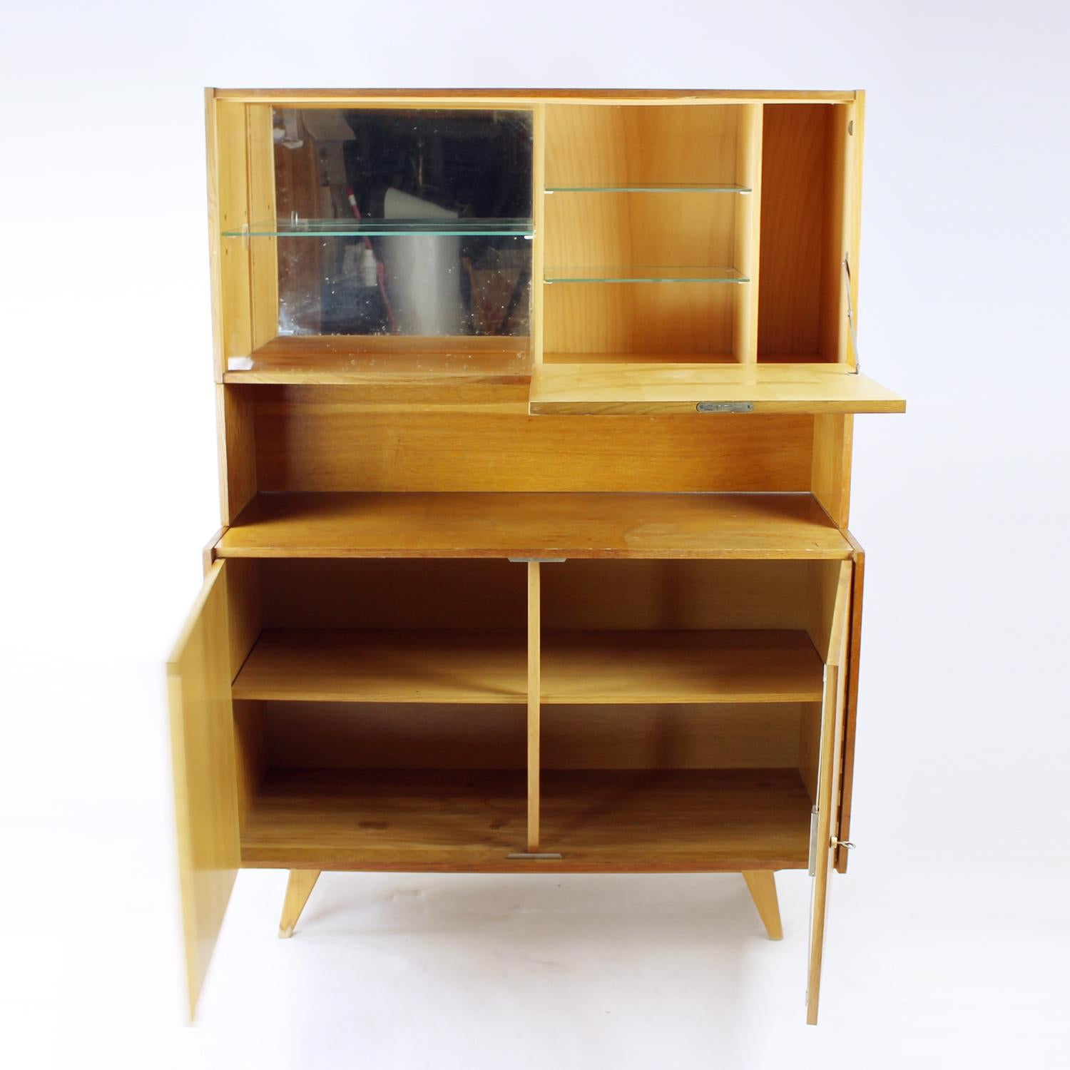 Mid-Century Modern Tall Bar Sideboard U 460 By Jiri Jiroutek For Interier Praha, 1960s For Sale