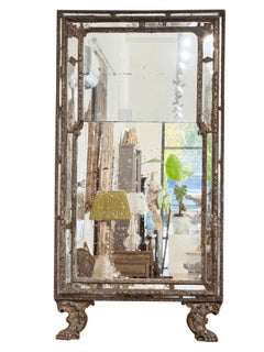 Tall Baroque Carved, Mecca Silvered and Giltwood mirror