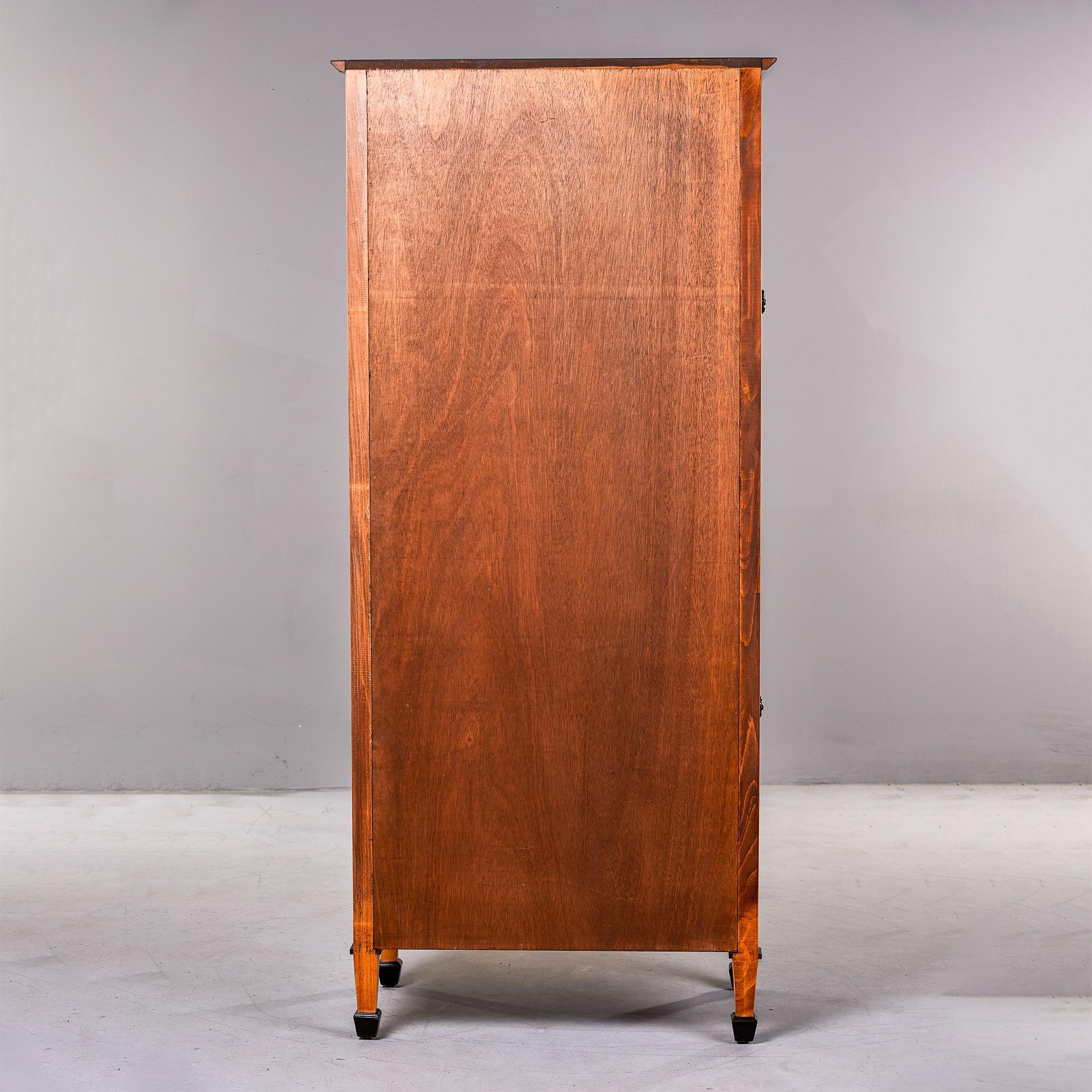 Tall Bespoke Deco Inspired Maple Glazed Cabinet For Sale 5