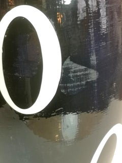 Tall Bicolor Black and White Floor Vase, 1960’s '5394'