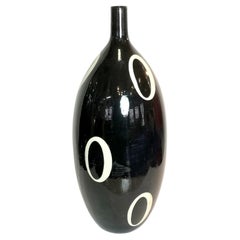 Tall Bicolor Black and White Floor Vase, 1960’s '5394'