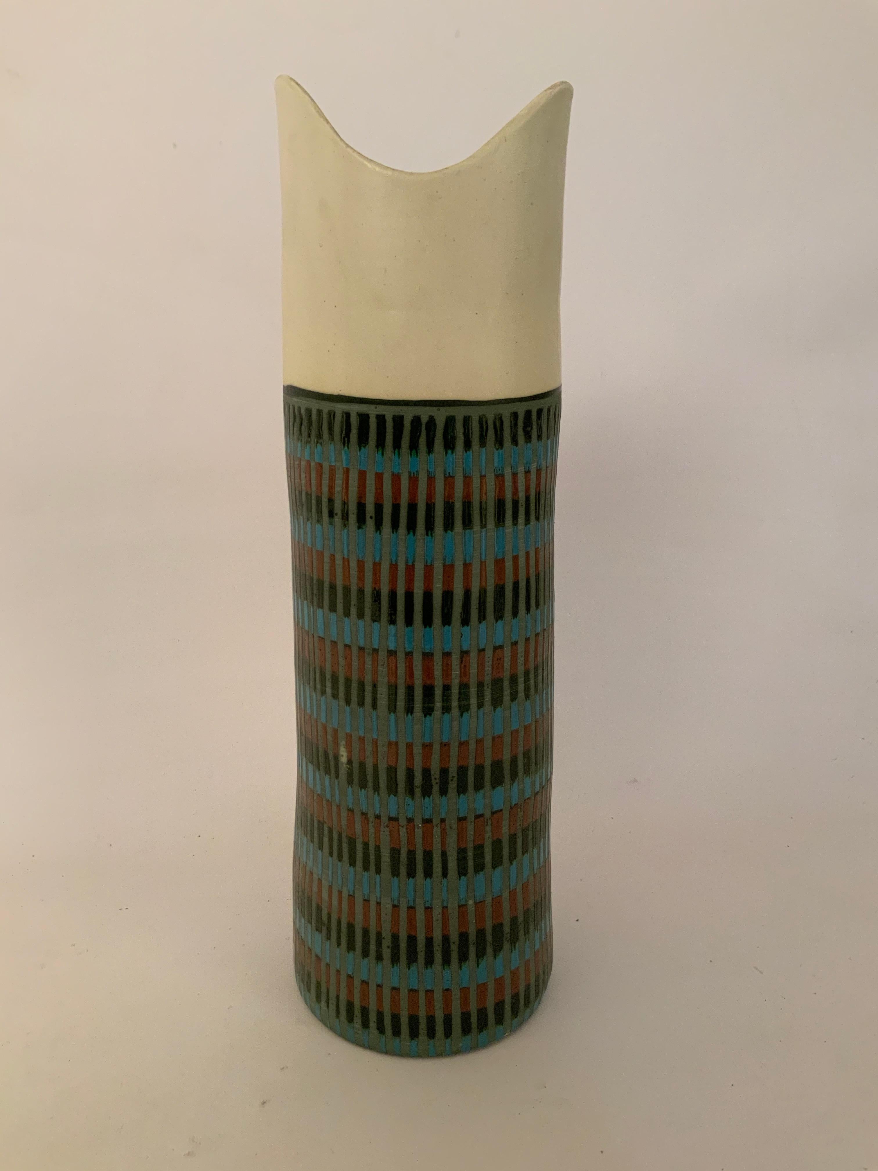 Mid-20th Century Tall Bitossi Italian Pottery Vase