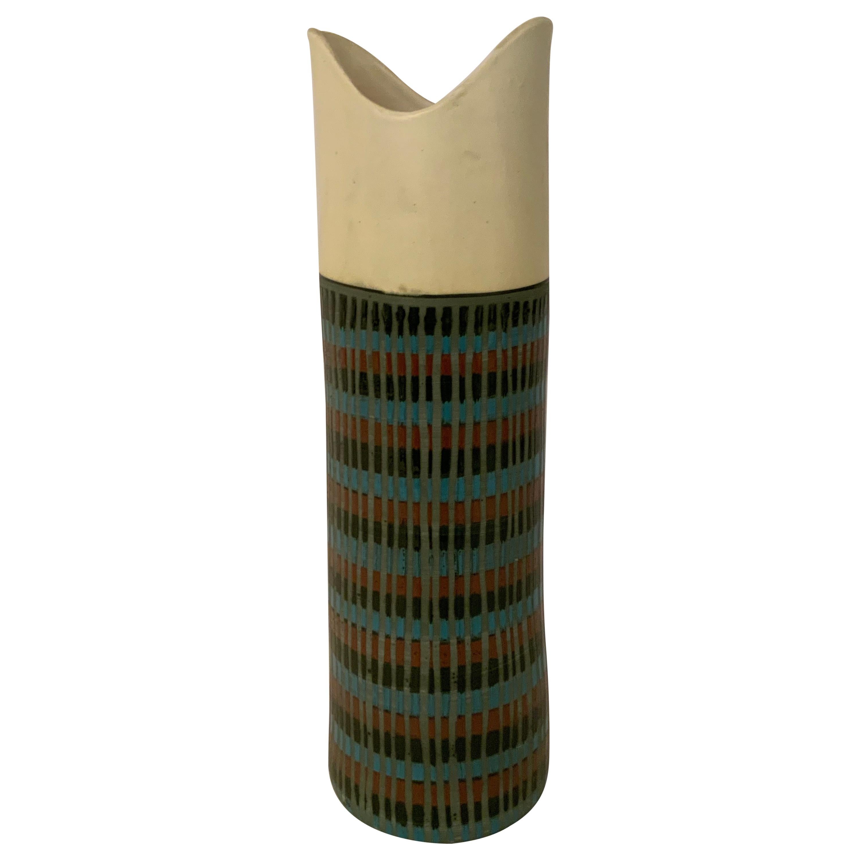 Tall Bitossi Italian Pottery Vase