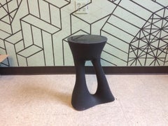 Tall Black Kreten Side Table from Souda, Factory 2nd