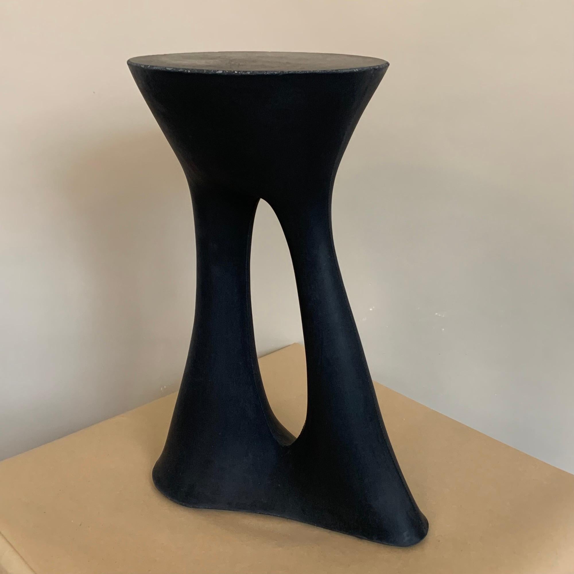 Cast Tall Black Kreten Side Table from Souda, Factory 2nd For Sale