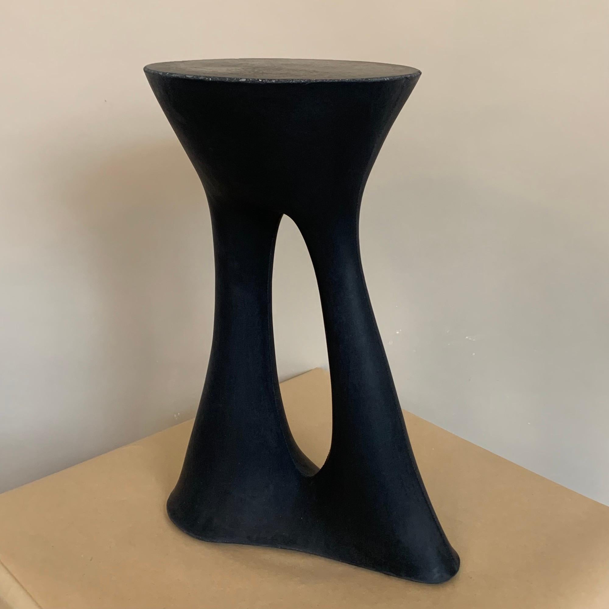 Tall Black Kreten Side Table from Souda, Factory 2nd In Good Condition For Sale In Brooklyn, NY