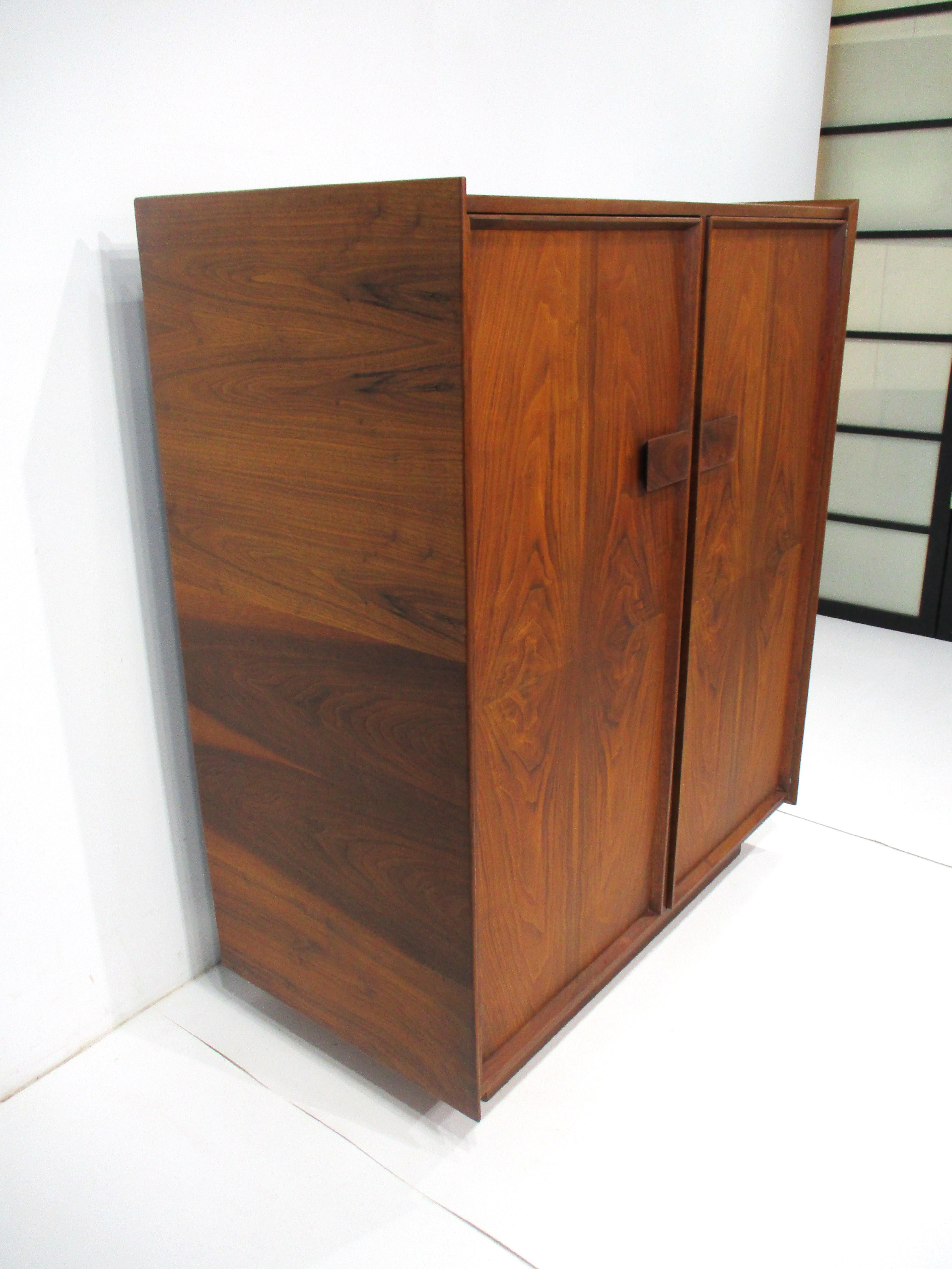 Mid-Century Modern Tall Black Walnut Dresser / Chest in the style of George Nakashima 