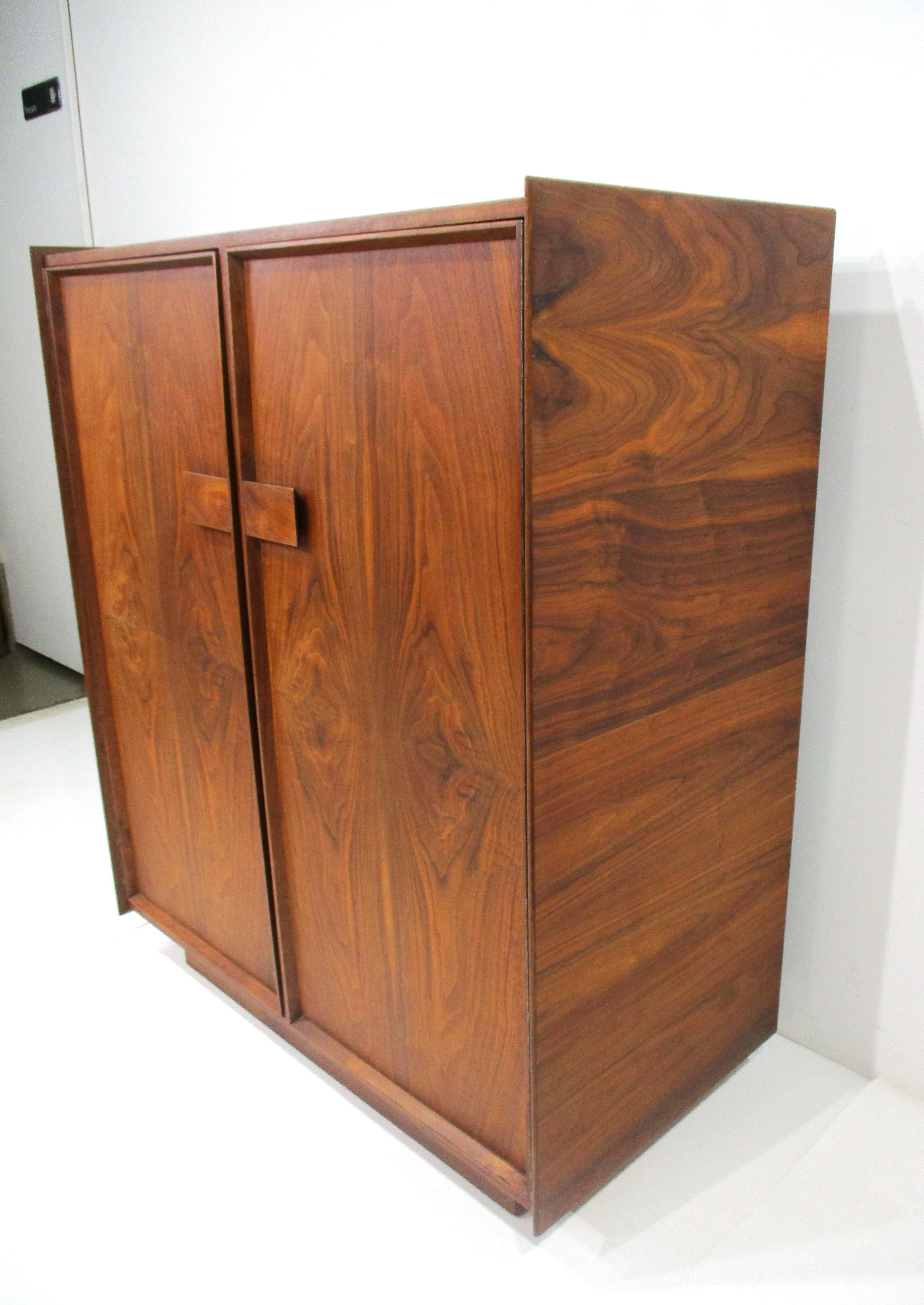American Tall Black Walnut Dresser / Chest in the style of George Nakashima 