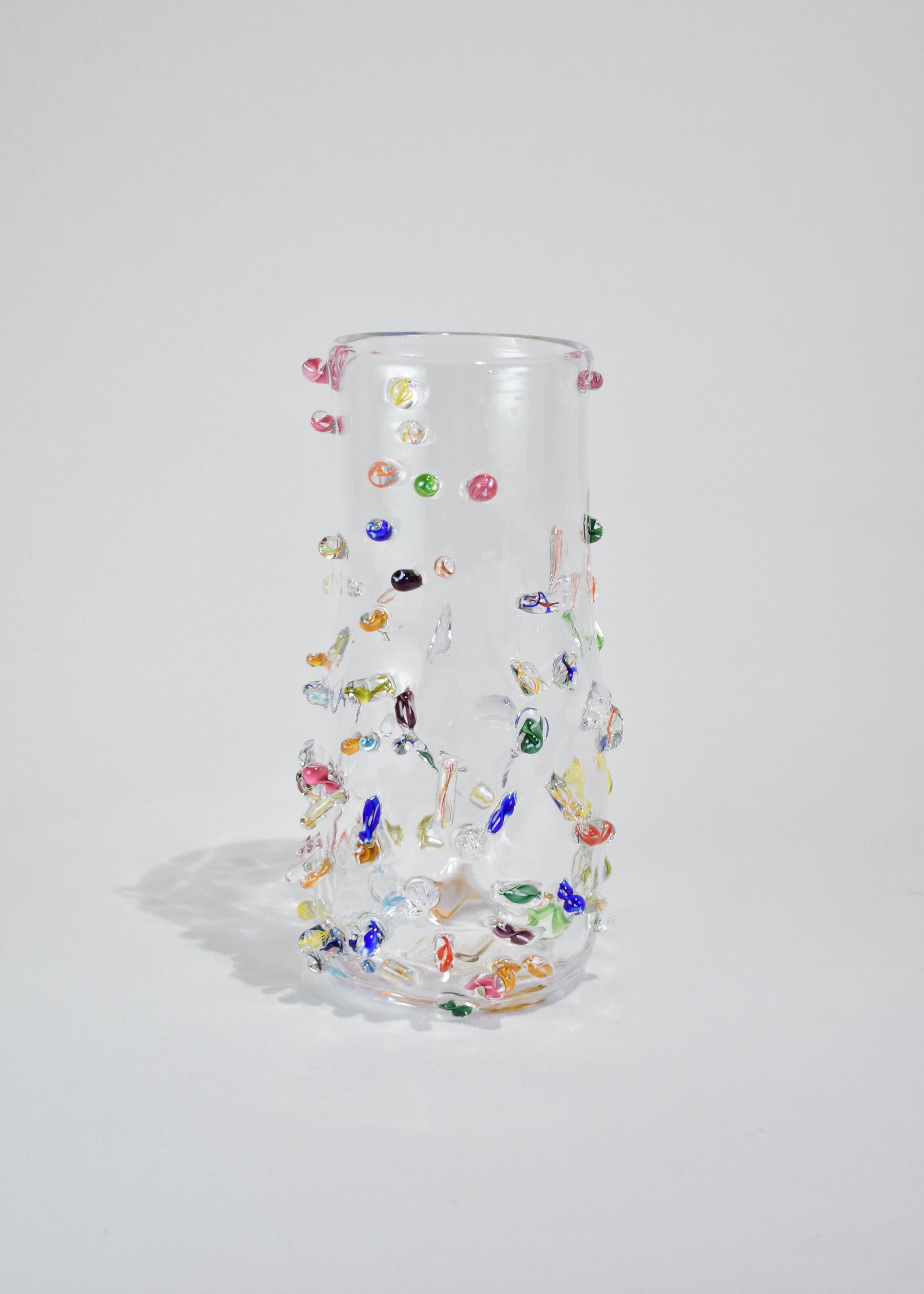 American Tall Blown Glass Vase For Sale