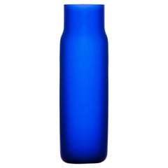 Tall Blue Bandaska Matte Vase by Dechem Studio