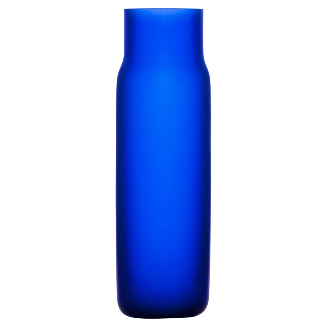 Tall Blue Bandaska Matte Vase by Dechem Studio For Sale