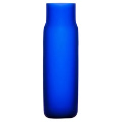 Tall Blue Bandaska Matte Vase by Dechem Studio