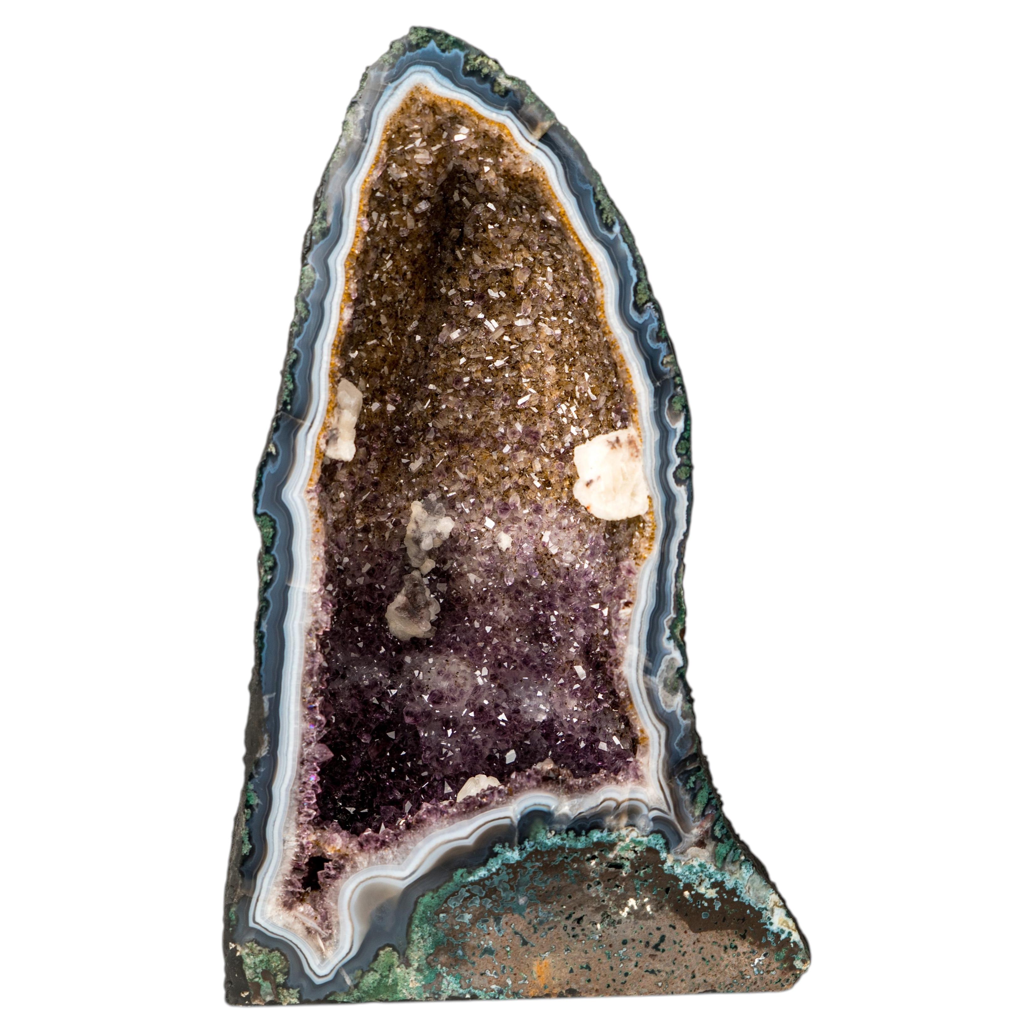 Tall Blue Lace Agate Cathedral Geode