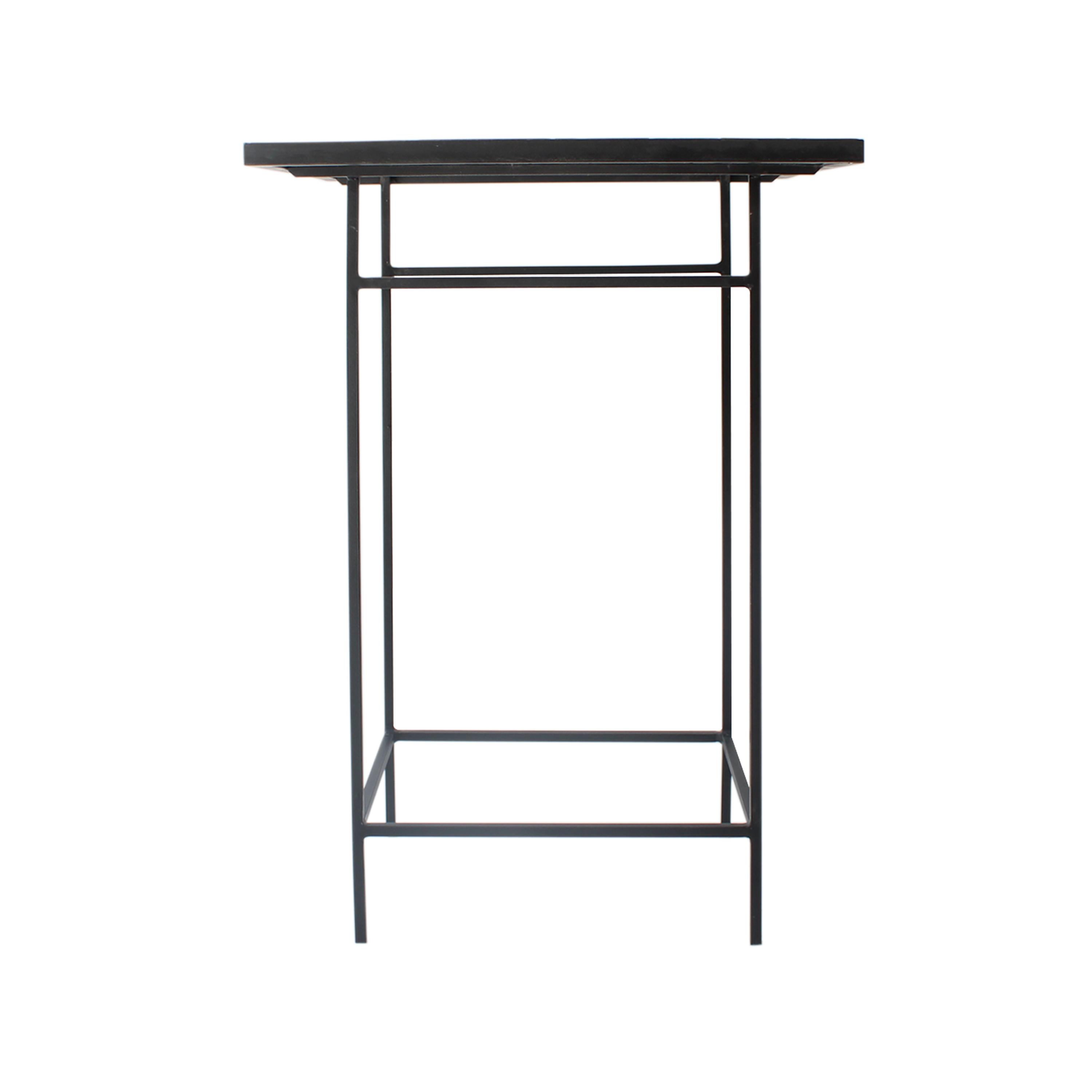 Fait main Grande table d'appoint bleue 