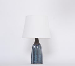 Tall Blue Stoneware Table Lamp Model 1042 by Einar Johansen for Søholm
