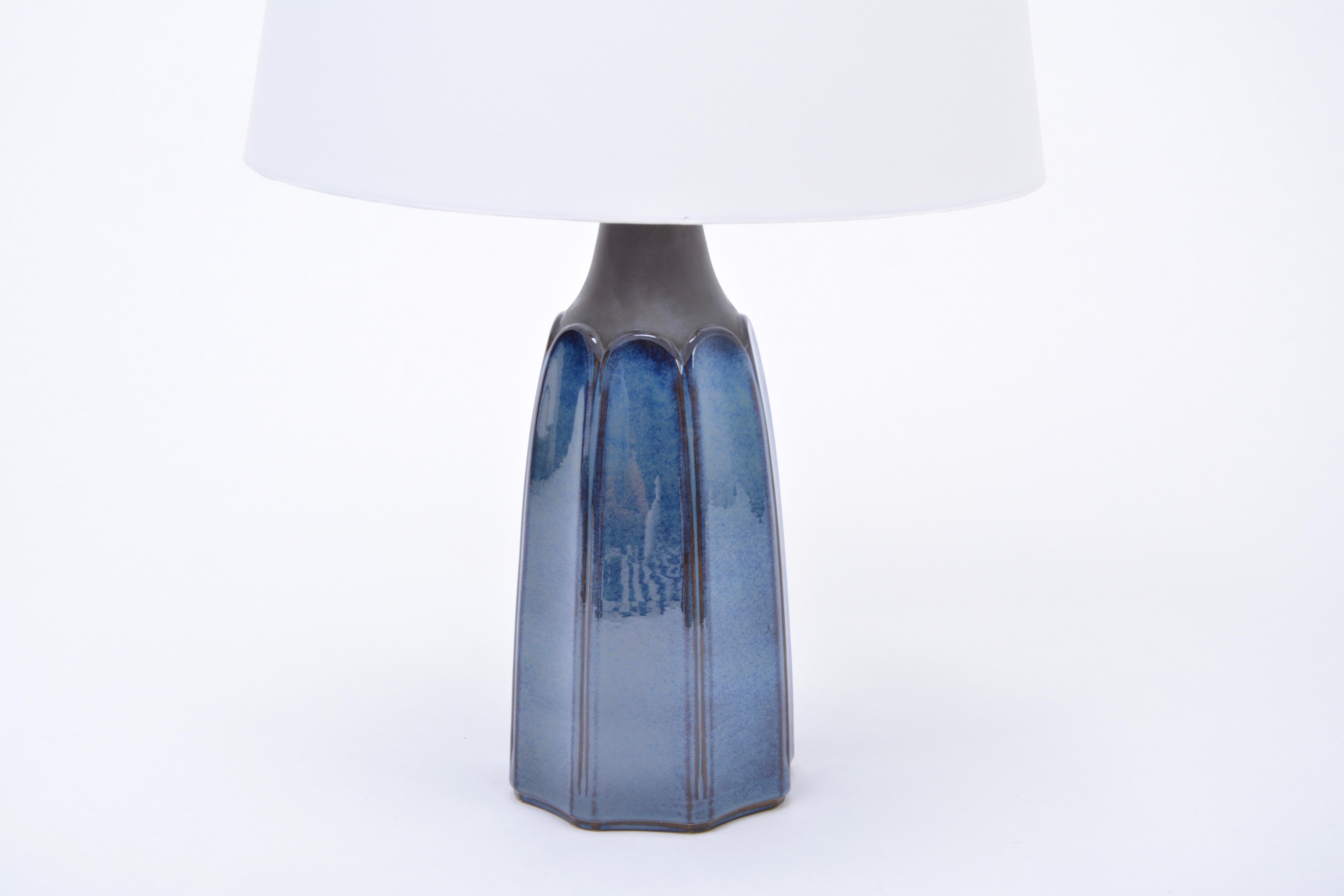tall blue lamp