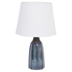 Tall Blue Stoneware Table Lamp Model 1042 by Einar Johansen for Søholm