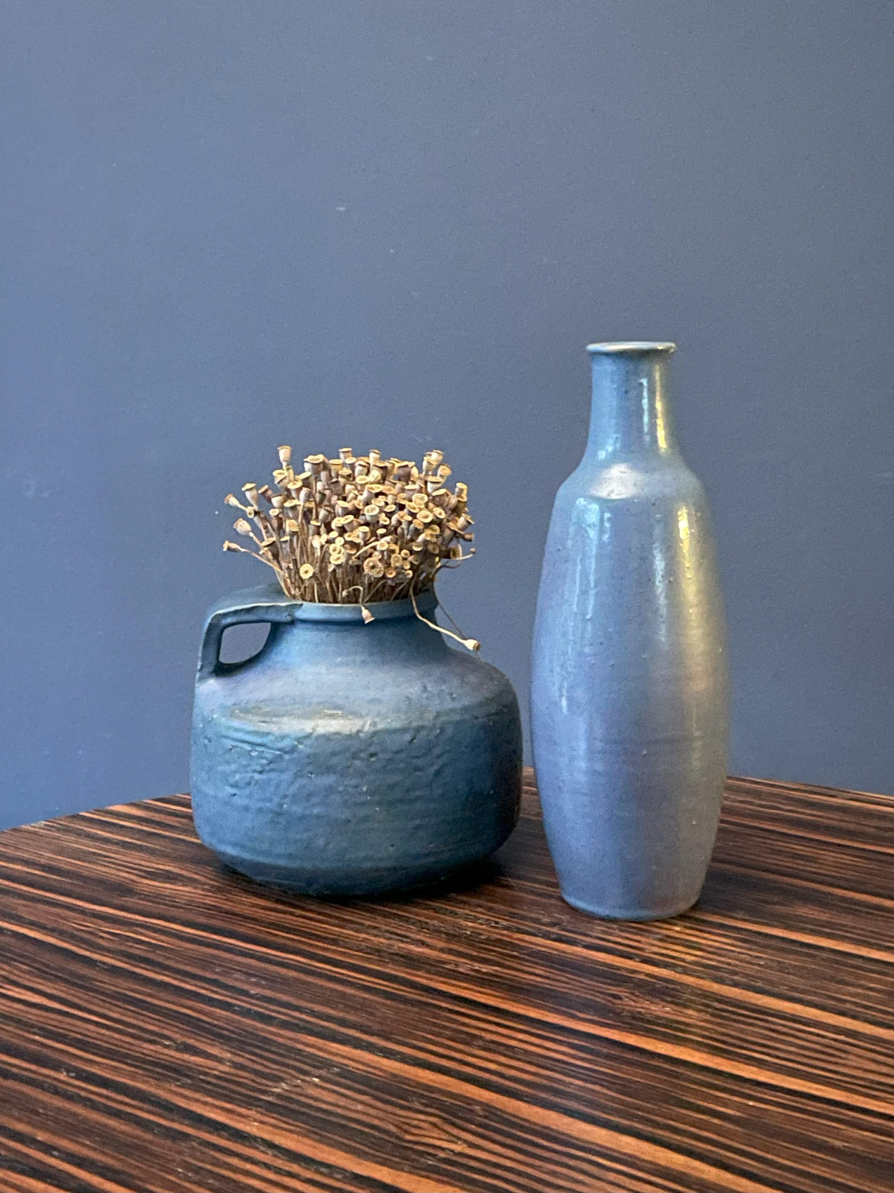 Tall Blue Vase For Sale 2