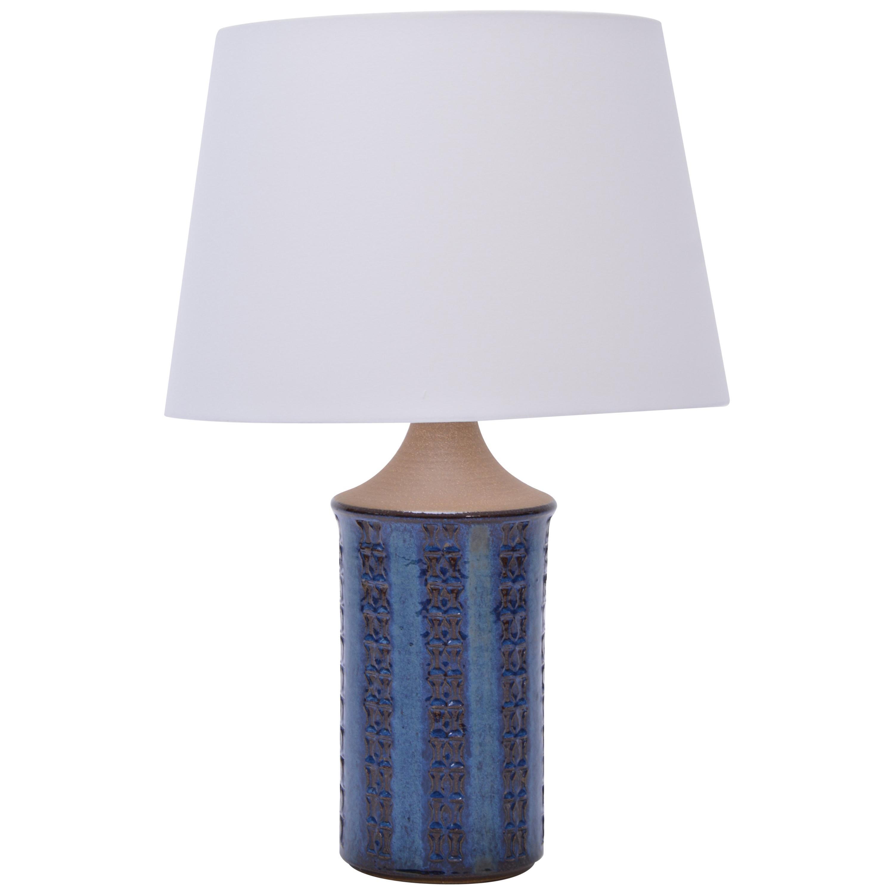 Tall Blue Vintage Table Lamp Model 3047 by Soholm Stentoj