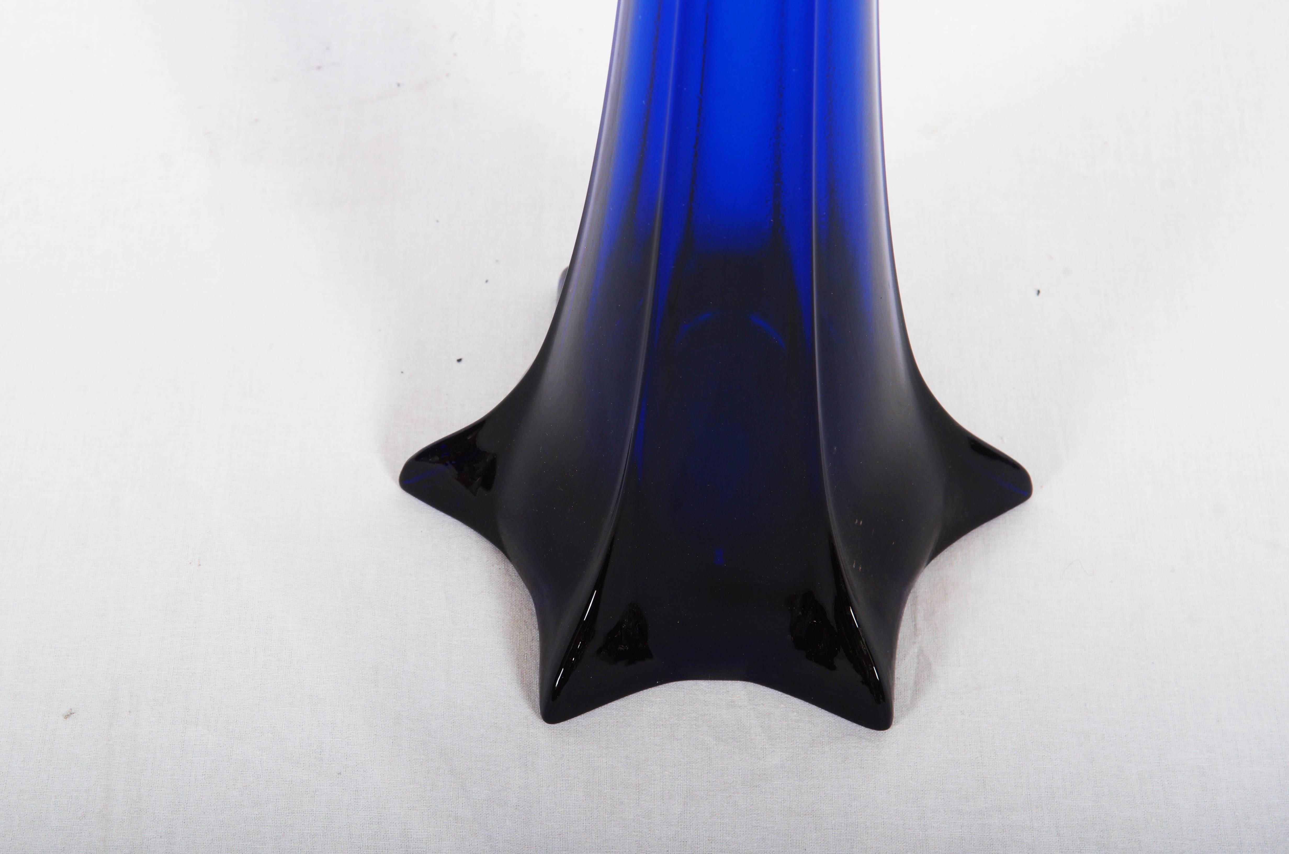 blue cylinder vase