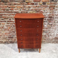 "Tall boy" chest of drawers by Kai Kristiansen, Denmark, 1960's