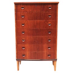 Used "Tall boy" chest of drawers by Kai Kristiansen, Denmark, 1960's