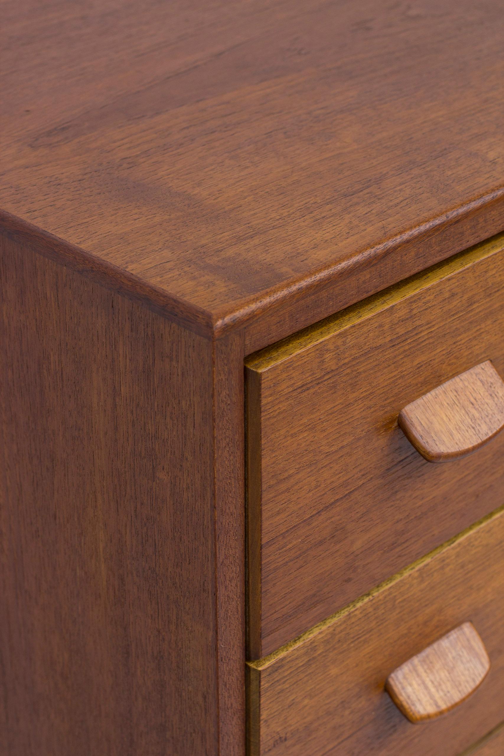 Mid-20th Century Tall Boy Chest of Drawers by Poul M. Volther, FDB, Denmark, 1950s For Sale