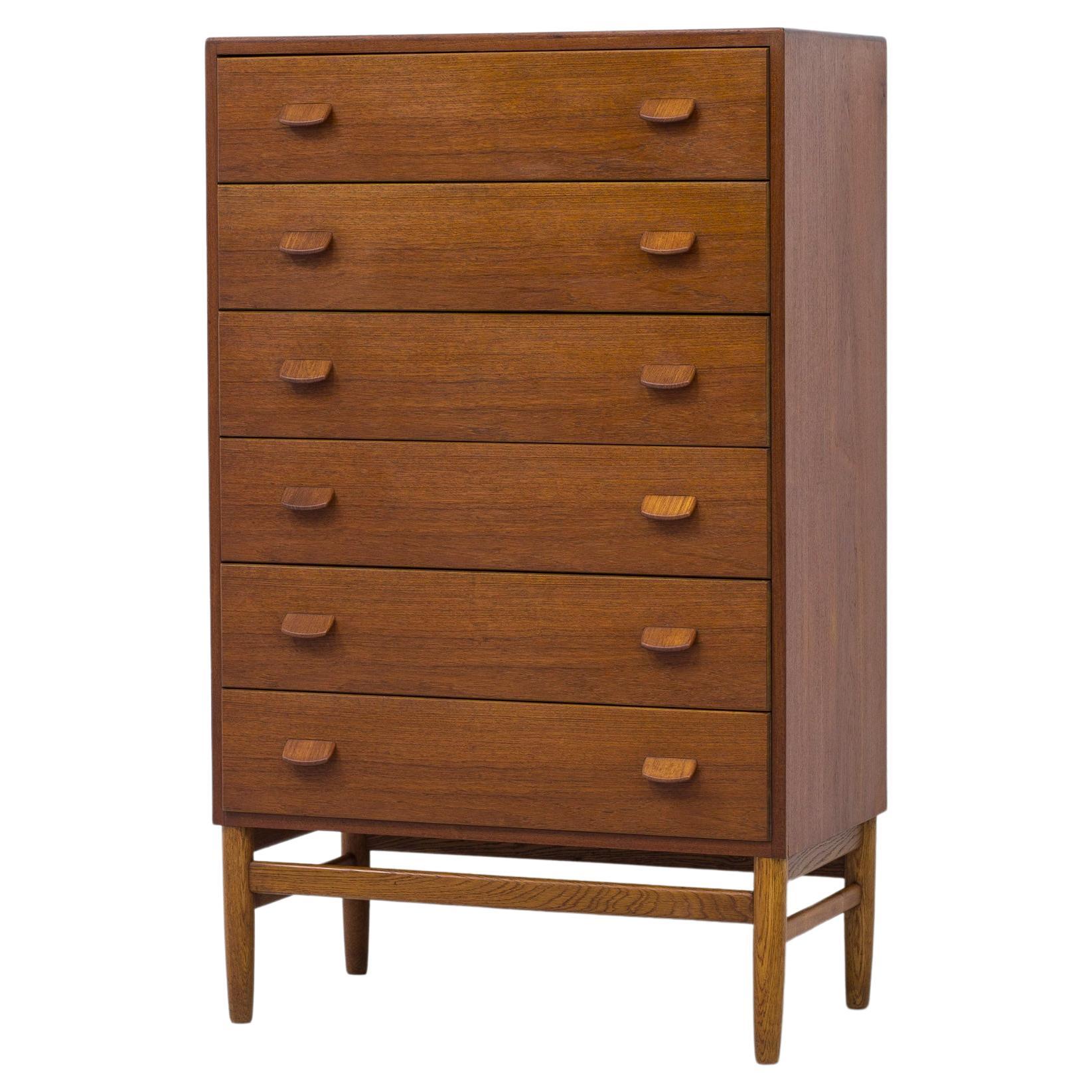 Tall Boy Chest of Drawers by Poul M. Volther, FDB, Denmark, 1950s