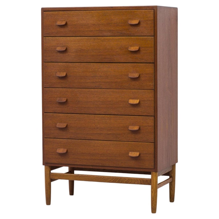 Tall Boy Chest Of Drawers By Poul M Volther FDB Denmark 1950s For