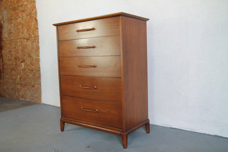 Tall Boy Dresser by Heritage Henredon For Sale at 1stdibs 4 adjustable feet allow you to use it on uneven surfaces and adds extra stability.