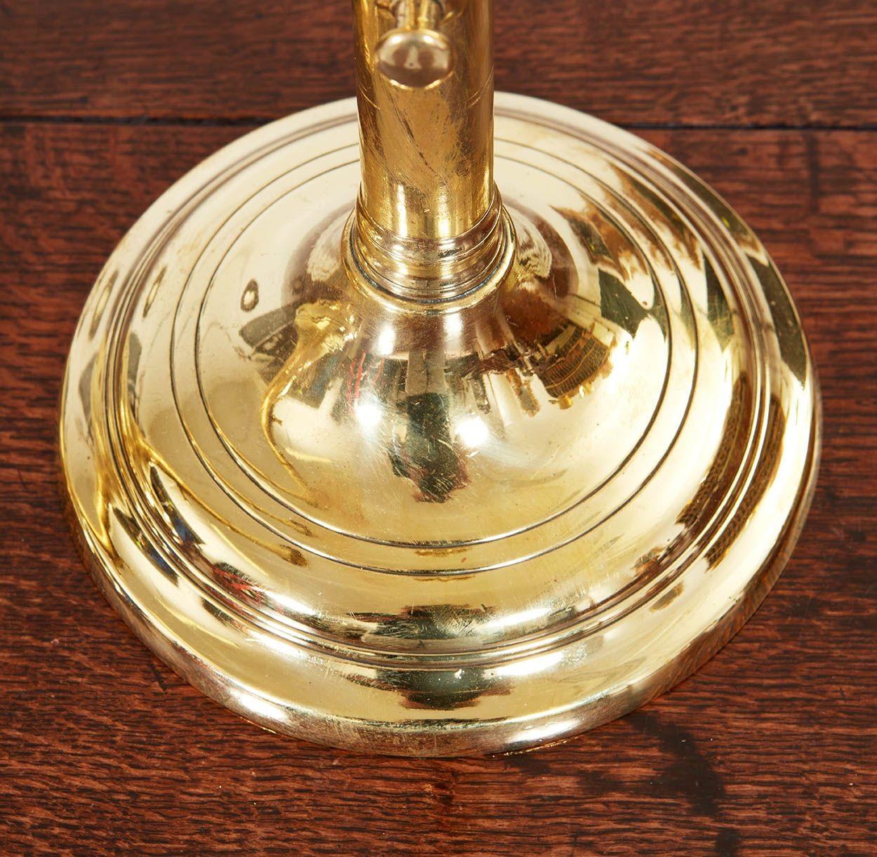 Tall Brass Adjustable Candlesticks For Sale 1