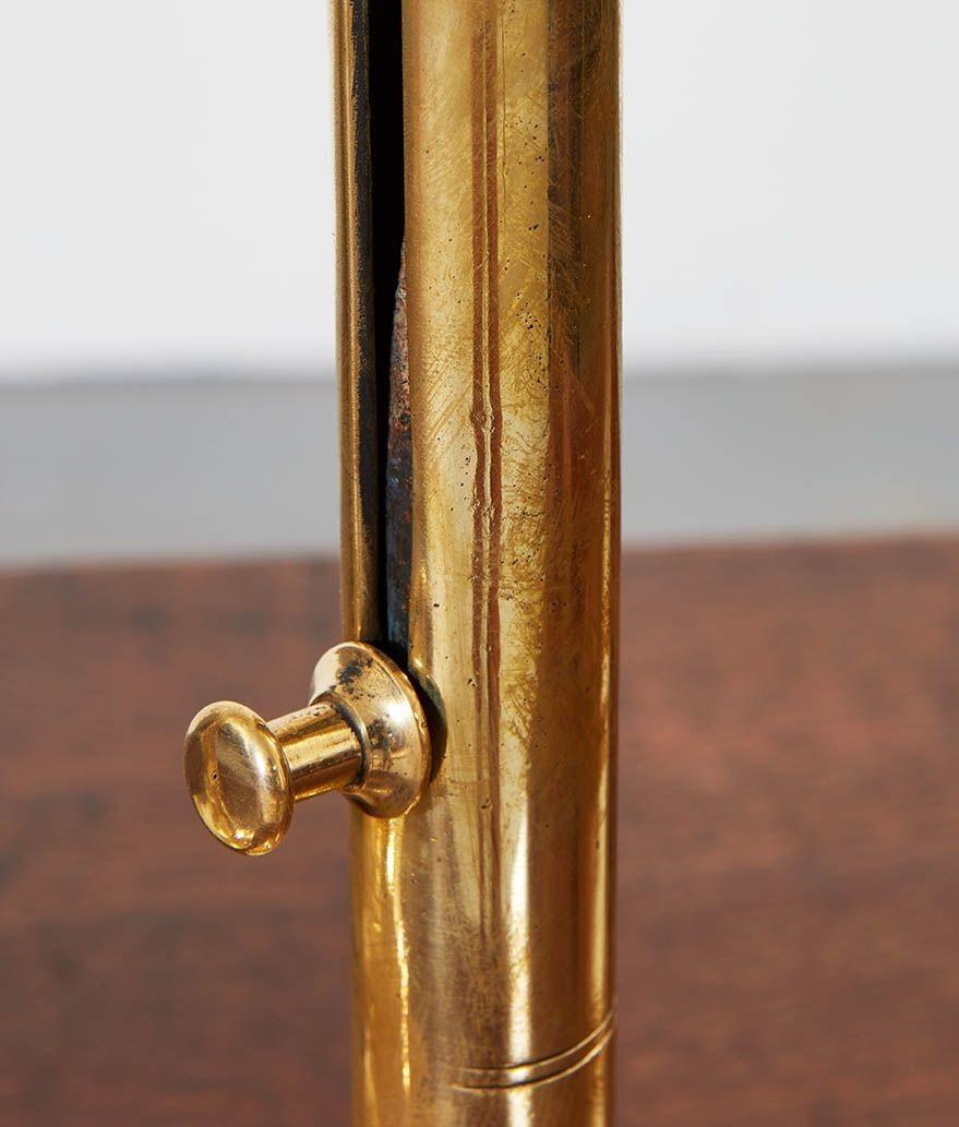 Tall Brass Adjustable Candlesticks For Sale 3