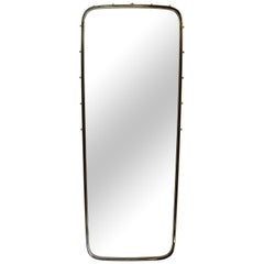 Tall Brass and Enameled Mirror, 1950s