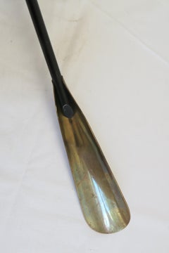 Tall Brass and Iron Shoehorn Mid-Century Modern