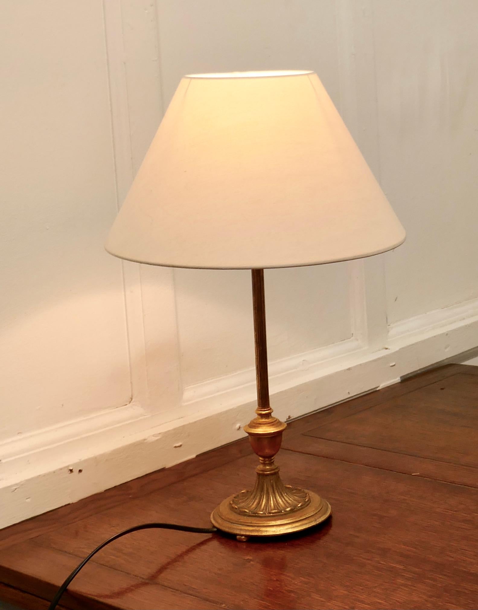 20th Century Tall Brass Arts & Crafts Table Lamp