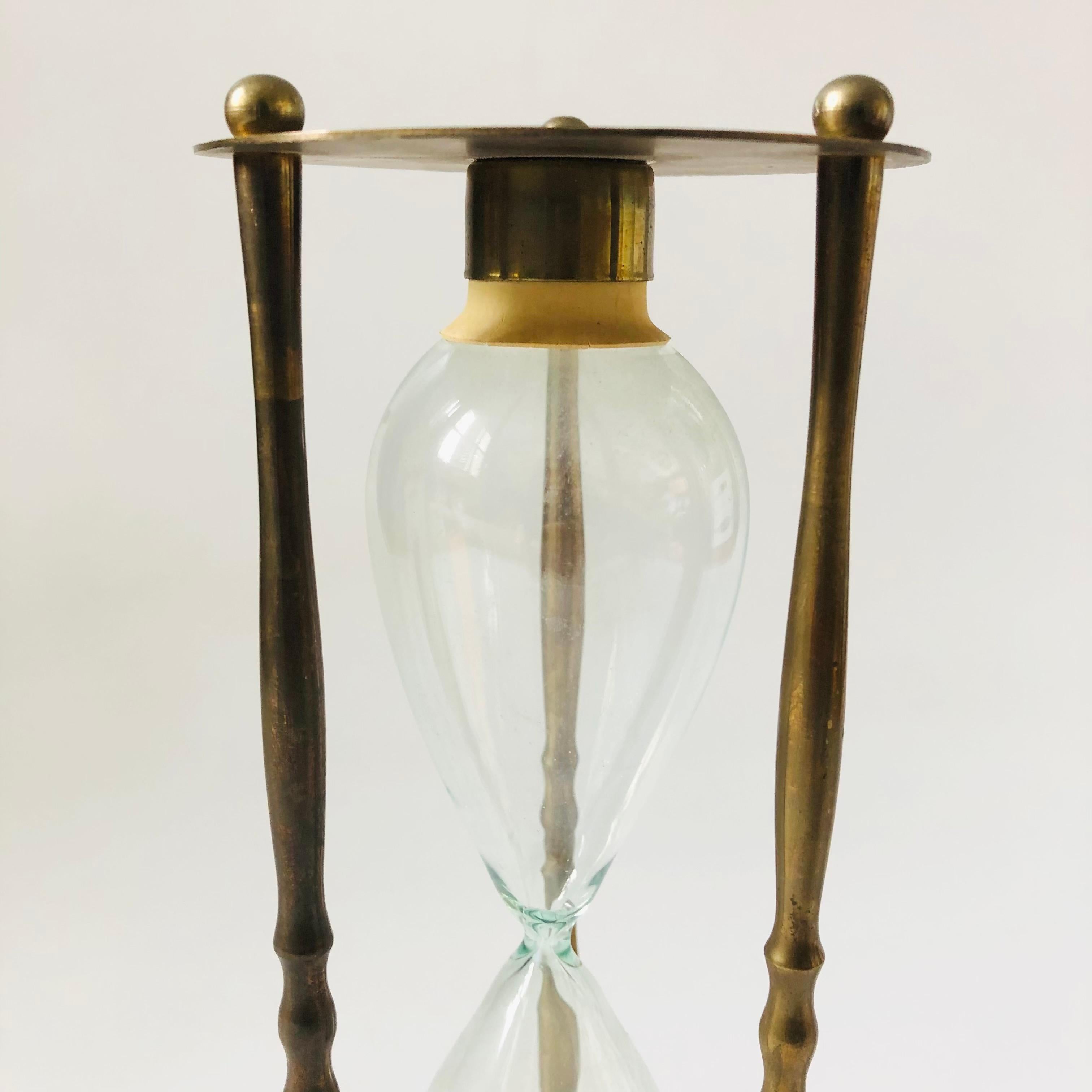 Tall Brass Hourglass In Good Condition In Vallejo, CA