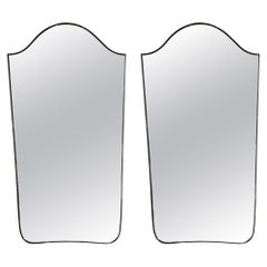 Tall Brass Mid-Century Italian Mirrors