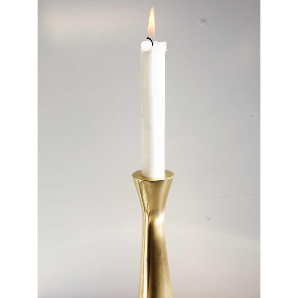 Tall Brass Tapered Candleholder In New Condition In London, GB