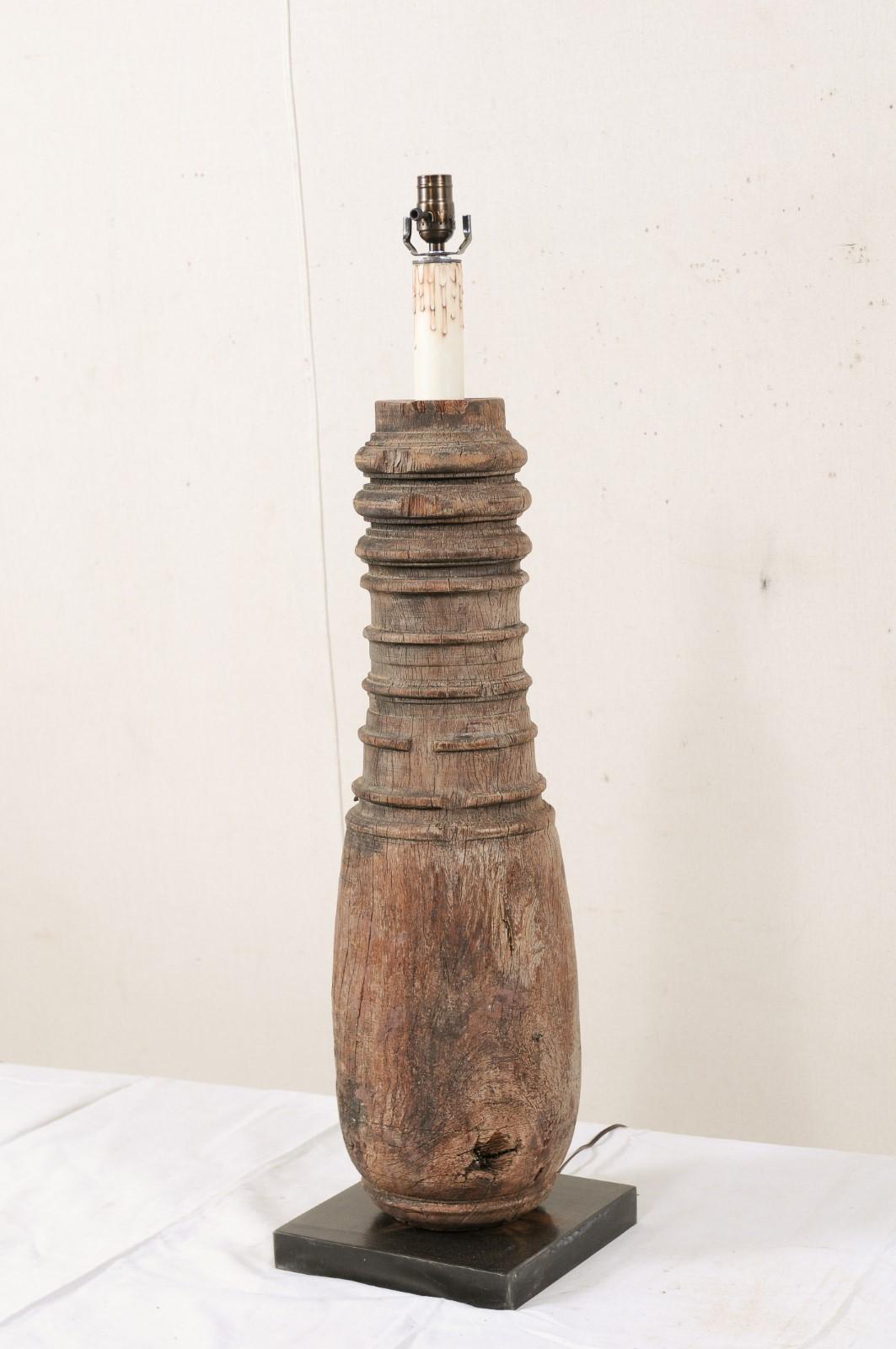 Indian Tall British Colonial Table Lamp from the 19th Century
