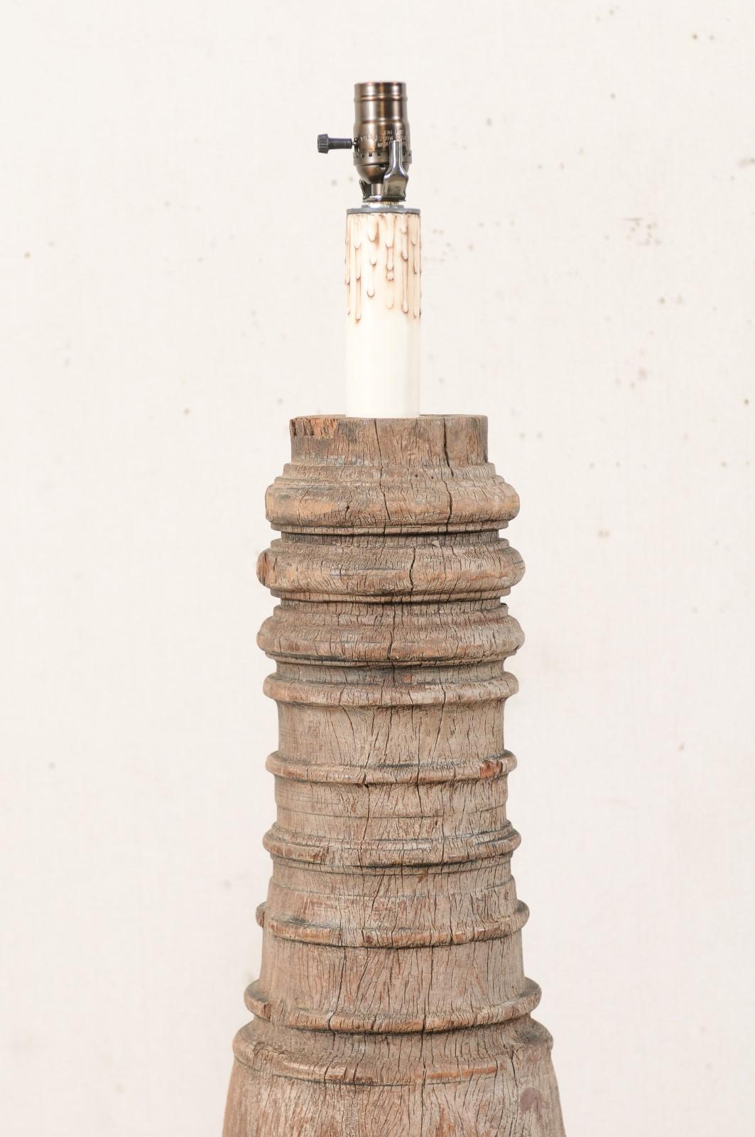 Iron Tall British Colonial Table Lamp from the 19th Century