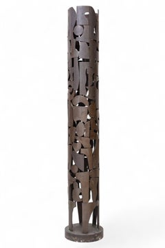 Brutalistische Outdoor Indoor-Skulptur aus Bronze von Dean Meeker