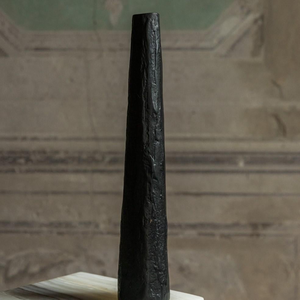 French Tall Bronze Candle Pillar by Rick Owens