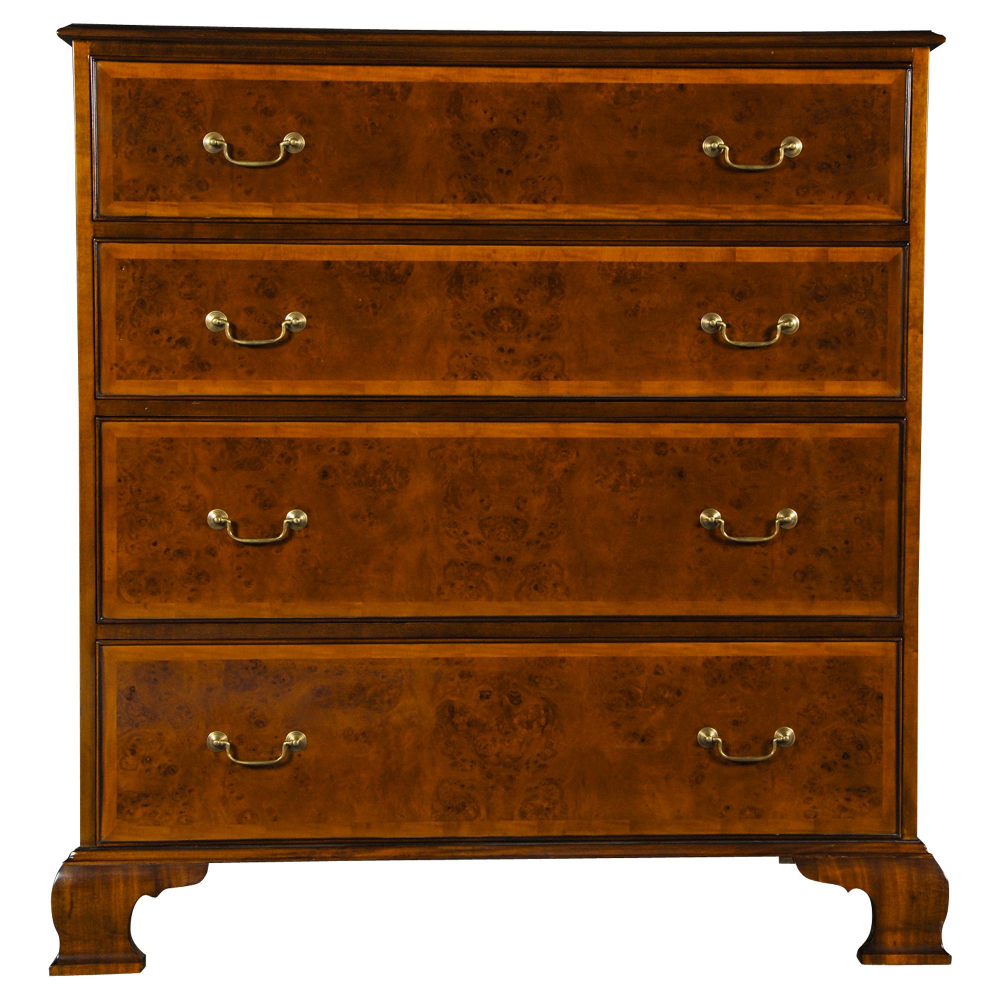 Tall Burled Dresser  In New Condition For Sale In Annville, PA