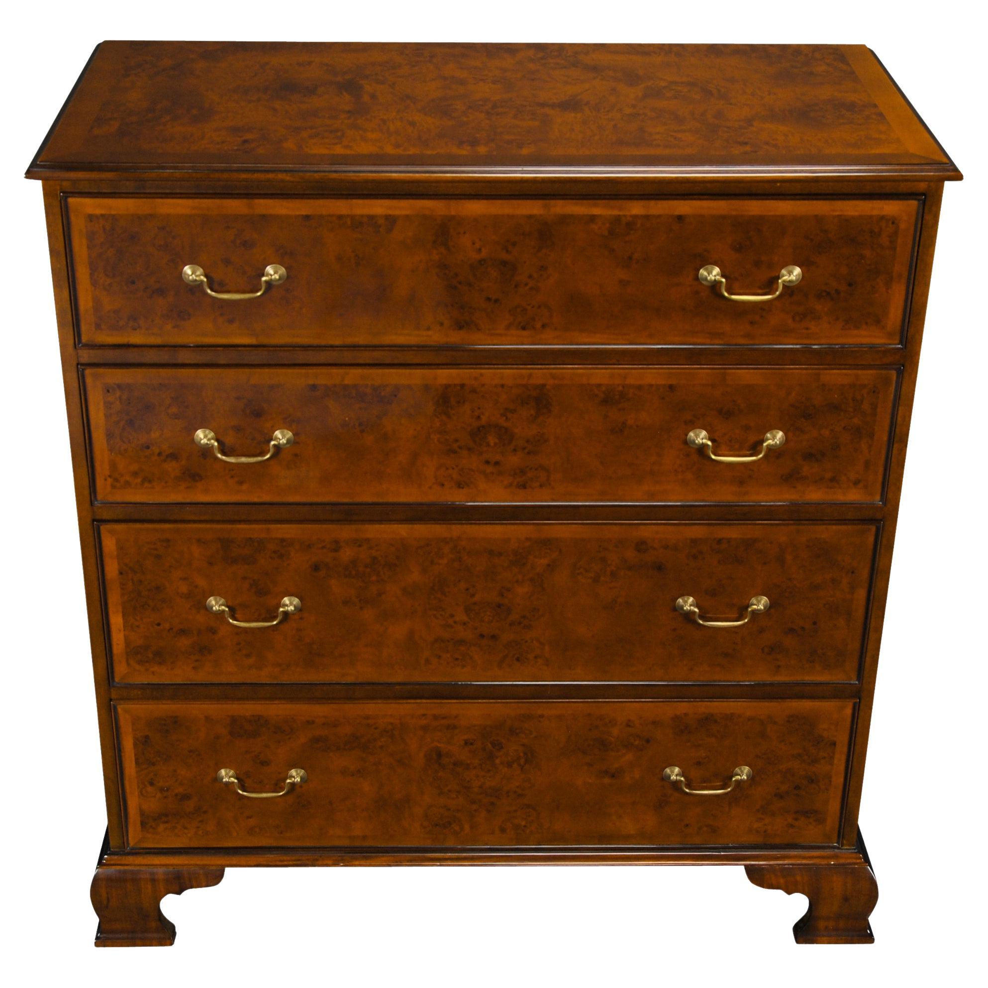 Tall Burled Dresser  For Sale
