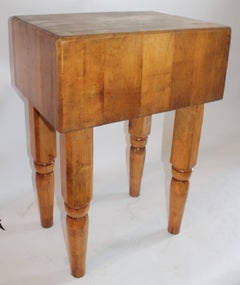 Tall Butcher Block Table